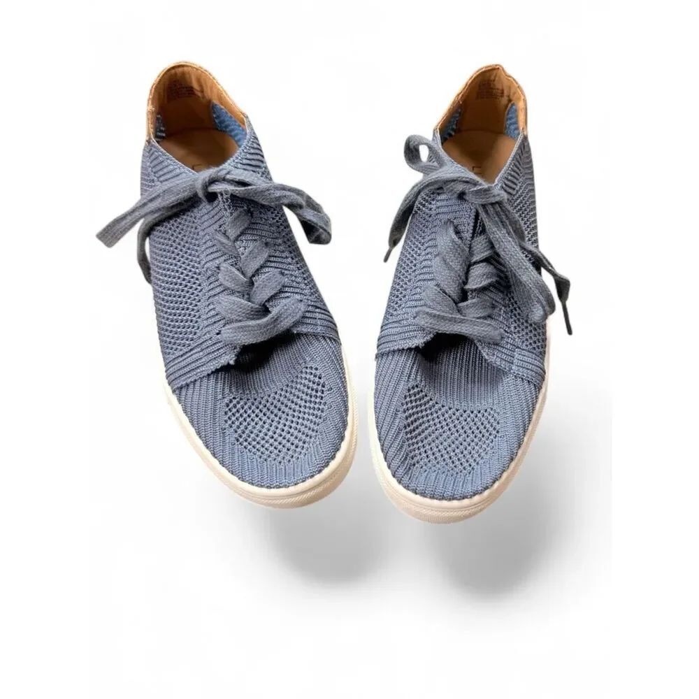 Lucky Brand Woven Lace-Up Sneakers in Dusty Blue